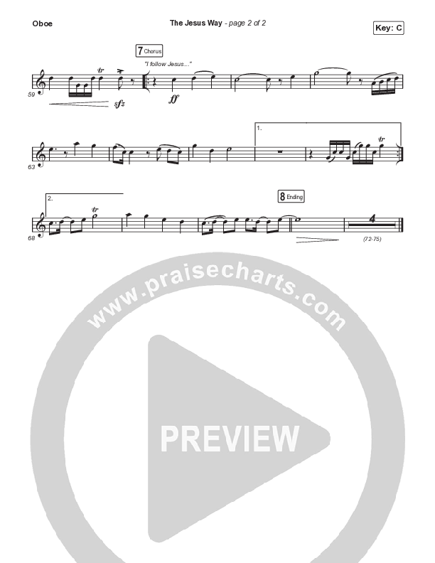 The Jesus Way (Choral Anthem SATB) Oboe (Phil Wickham / Arr. Mason Brown)