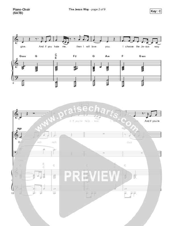 The Jesus Way (Choral Anthem SATB) Piano/Vocal (SATB) (Phil Wickham / Arr. Mason Brown)