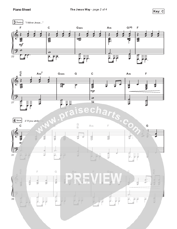 The Jesus Way (Choral Anthem SATB) Piano Sheet (Phil Wickham / Arr. Mason Brown)