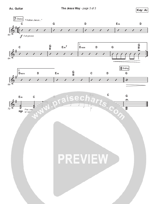 The Jesus Way (Worship Choir/SAB) Acoustic Guitar (Phil Wickham / Arr. Mason Brown)