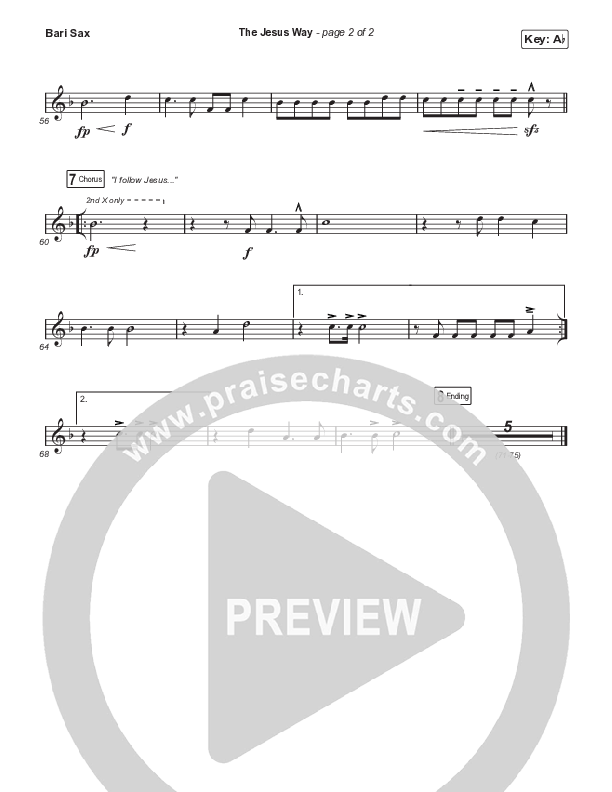 The Jesus Way (Worship Choir/SAB) Bari Sax (Phil Wickham / Arr. Mason Brown)