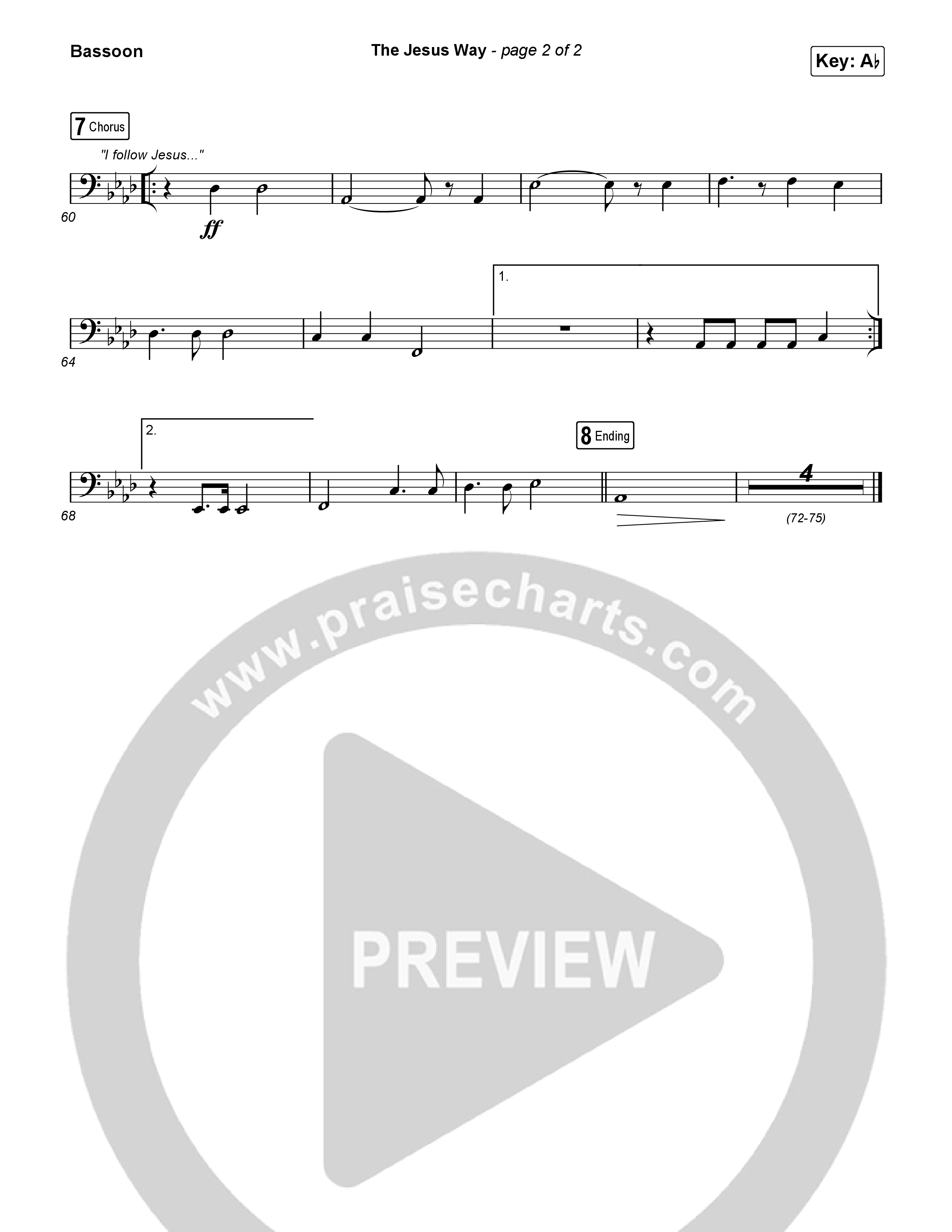 The Jesus Way (Worship Choir/SAB) Bassoon (Phil Wickham / Arr. Mason Brown)