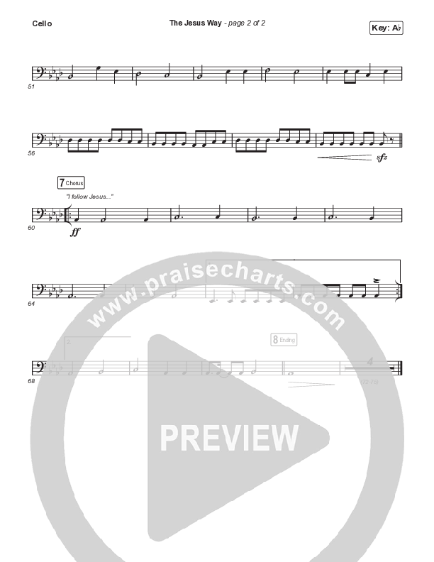 The Jesus Way (Worship Choir/SAB) Cello (Phil Wickham / Arr. Mason Brown)