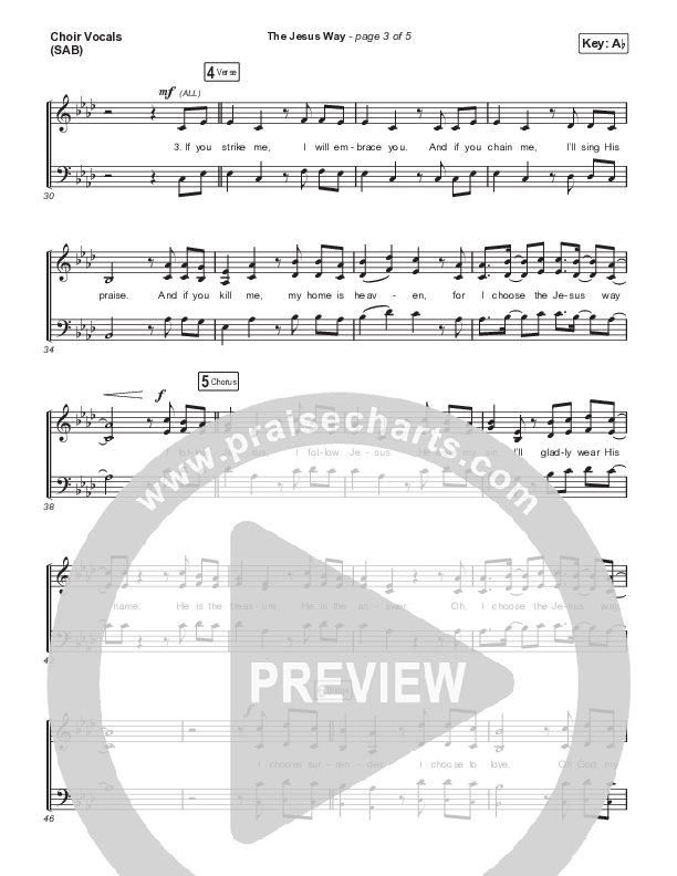 The Jesus Way (Worship Choir/SAB) Choir Sheet (SAB) (Phil Wickham / Arr. Mason Brown)