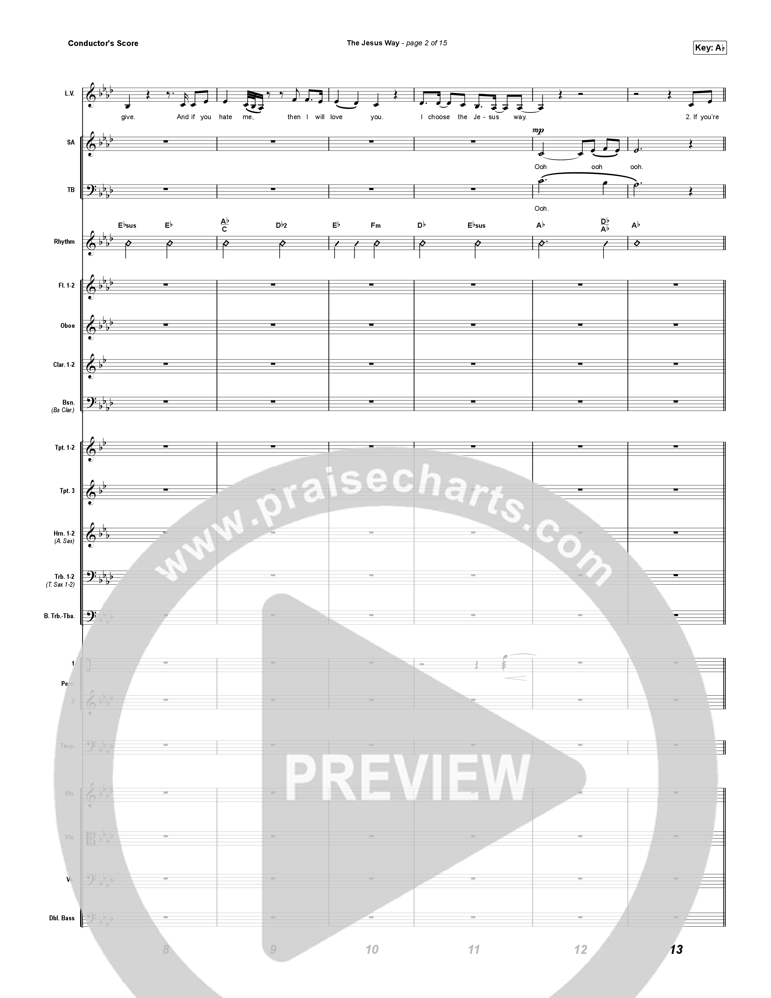 The Jesus Way (Worship Choir/SAB) Conductor's Score (Phil Wickham / Arr. Mason Brown)
