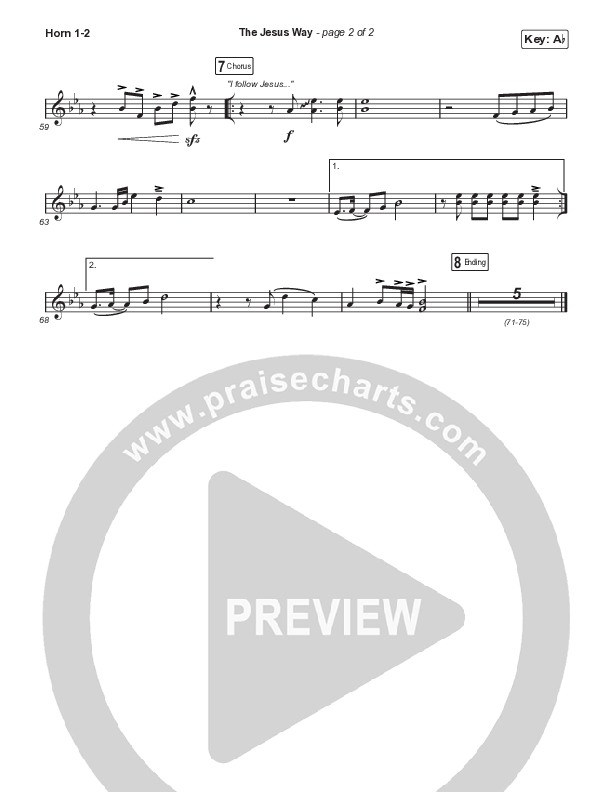 The Jesus Way (Worship Choir/SAB) French Horn 1/2 (Phil Wickham / Arr. Mason Brown)