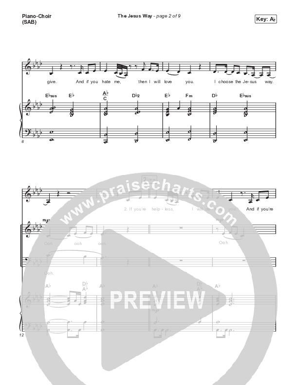 The Jesus Way (Worship Choir/SAB) Piano/Choir (SAB) (Phil Wickham / Arr. Mason Brown)