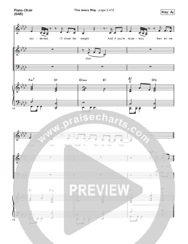 The Jesus Way (Worship Choir/SAB) Piano/Choir (SAB) (Phil Wickham / Arr. Mason Brown)