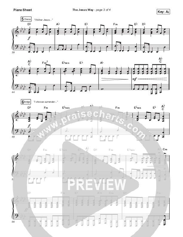 The Jesus Way (Worship Choir/SAB) Piano Sheet (Phil Wickham / Arr. Mason Brown)