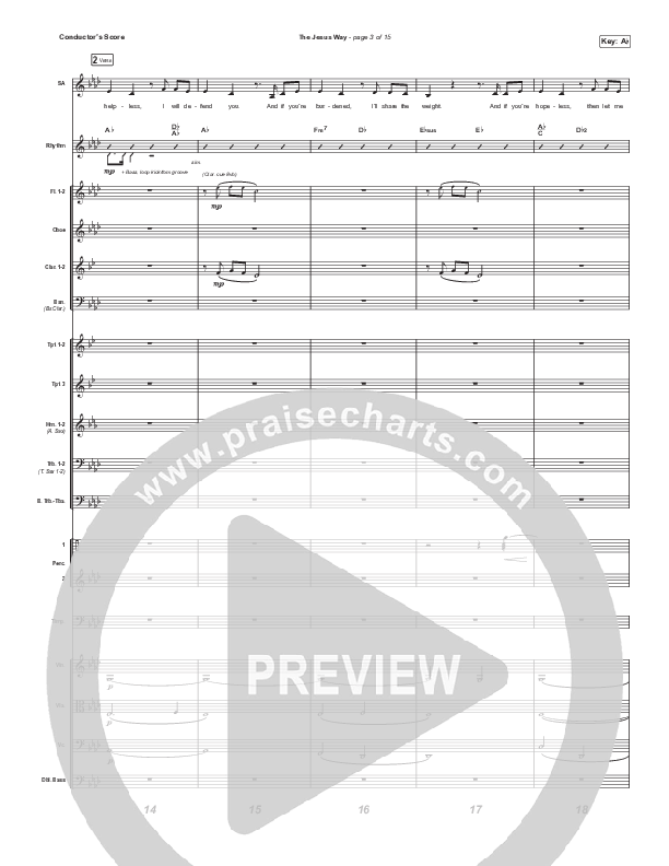 The Jesus Way (Unison/2-Part) Conductor's Score (Phil Wickham / Arr. Mason Brown)
