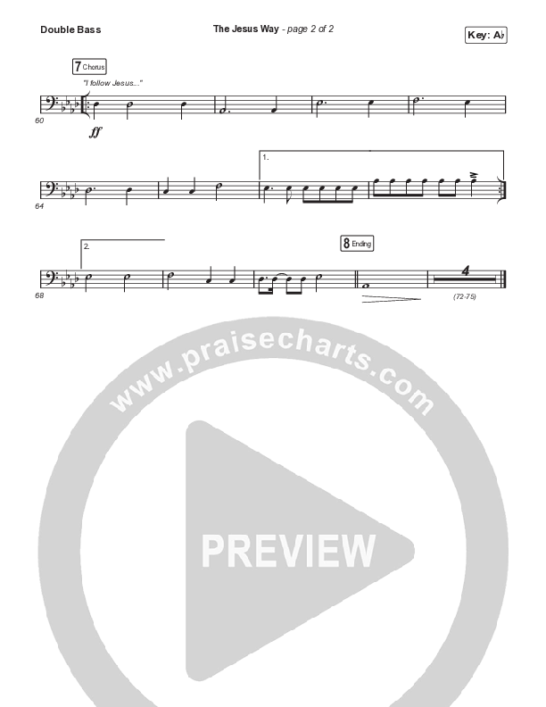 The Jesus Way (Unison/2-Part) Double Bass (Phil Wickham / Arr. Mason Brown)