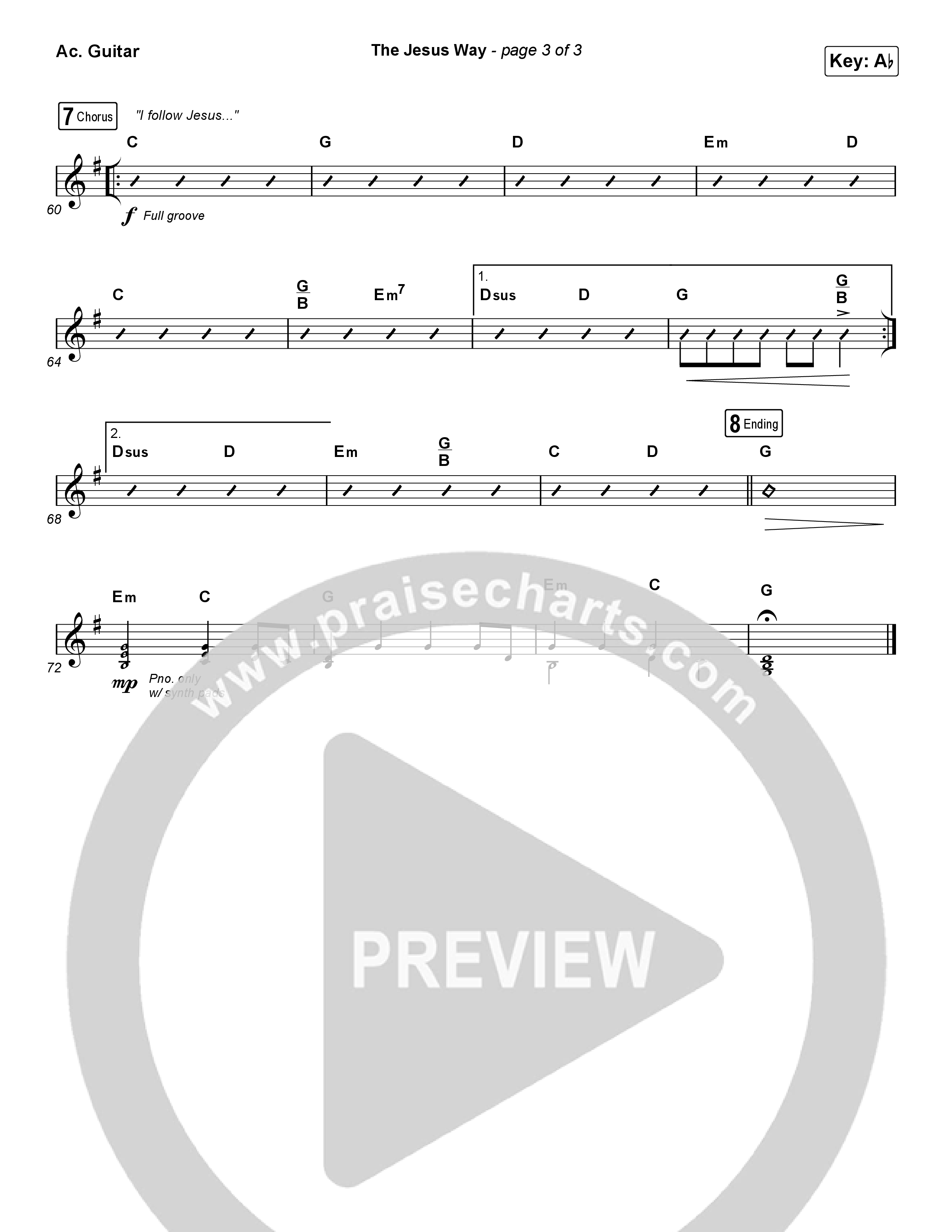 The Jesus Way (Sing It Now) Acoustic Guitar (Phil Wickham / Arr. Mason Brown)