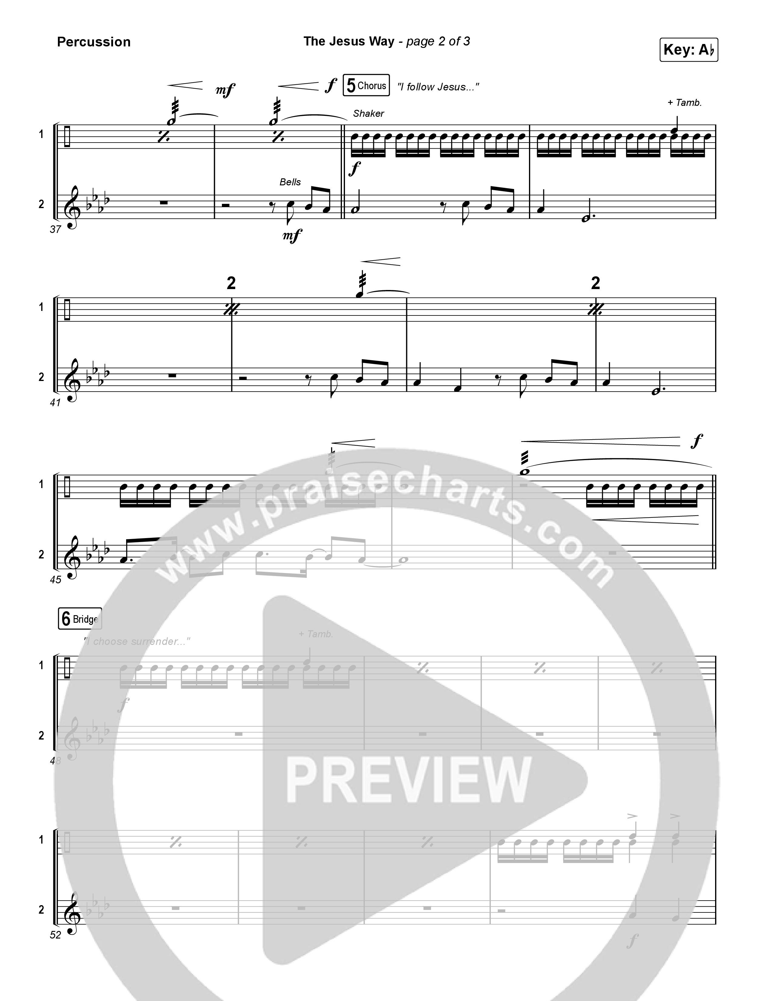 The Jesus Way (Sing It Now) Percussion (Phil Wickham / Arr. Mason Brown)