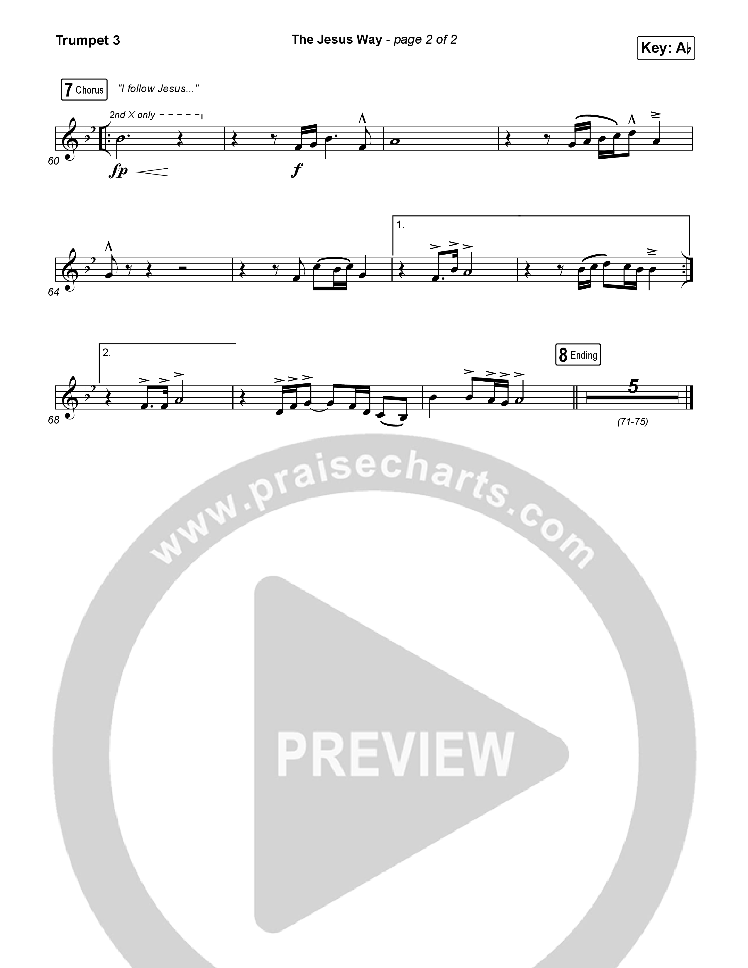 The Jesus Way (Sing It Now) Trumpet 3 (Phil Wickham / Arr. Mason Brown)