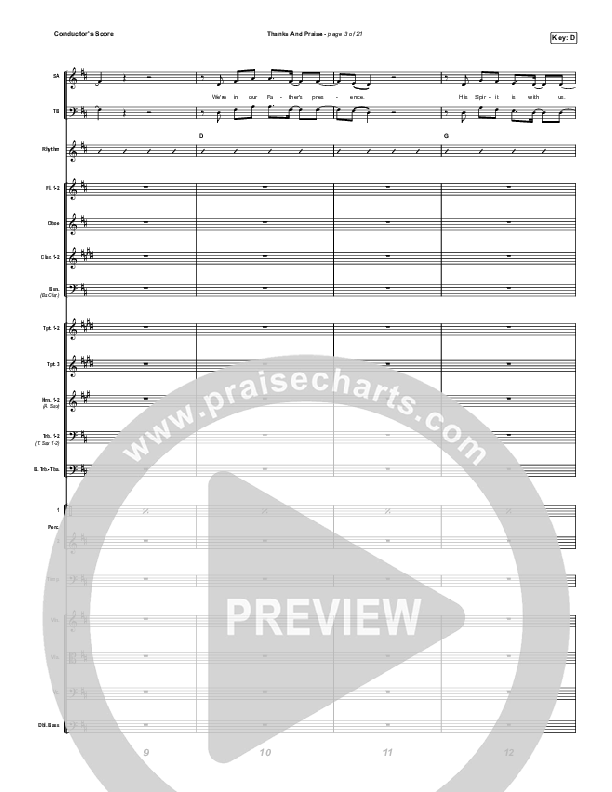 Thanks And Praise (Worship Choir/SAB) Conductor's Score (Songs From The Soil / Lucy Grimble / Philippa Hanna / Rich DiCas / Arr. Phil Nitz)