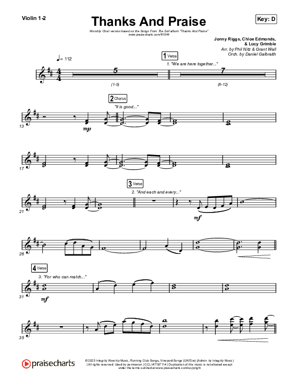 Thanks And Praise (Worship Choir/SAB) String Pack (Songs From The Soil / Lucy Grimble / Philippa Hanna / Rich DiCas / Arr. Phil Nitz)