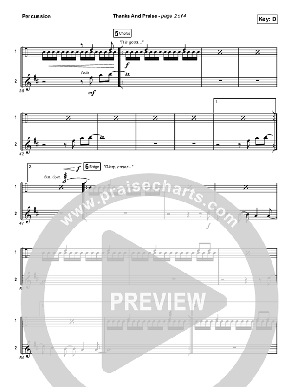 Thanks And Praise (Unison/2-Part) Percussion (Songs From The Soil / Lucy Grimble / Philippa Hanna / Rich DiCas / Arr. Phil Nitz)