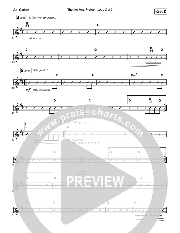 Thanks And Praise (Sing It Now) Acoustic Guitar (Songs From The Soil / Lucy Grimble / Philippa Hanna / Rich DiCas / Arr. Phil Nitz)