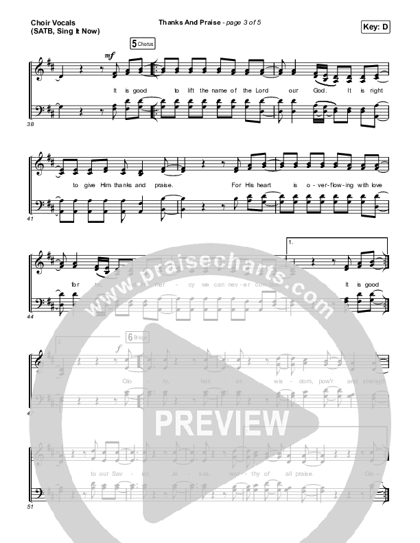 Thanks And Praise (Sing It Now) Choir Sheet (SATB) (Songs From The Soil / Lucy Grimble / Philippa Hanna / Rich DiCas / Arr. Phil Nitz)