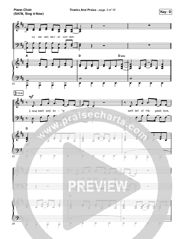 Thanks And Praise (Sing It Now) Piano/Choir (SATB) (Songs From The Soil / Lucy Grimble / Philippa Hanna / Rich DiCas / Arr. Phil Nitz)