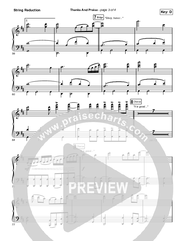 Thanks And Praise (Sing It Now) String Reduction (Songs From The Soil / Lucy Grimble / Philippa Hanna / Rich DiCas / Arr. Phil Nitz)
