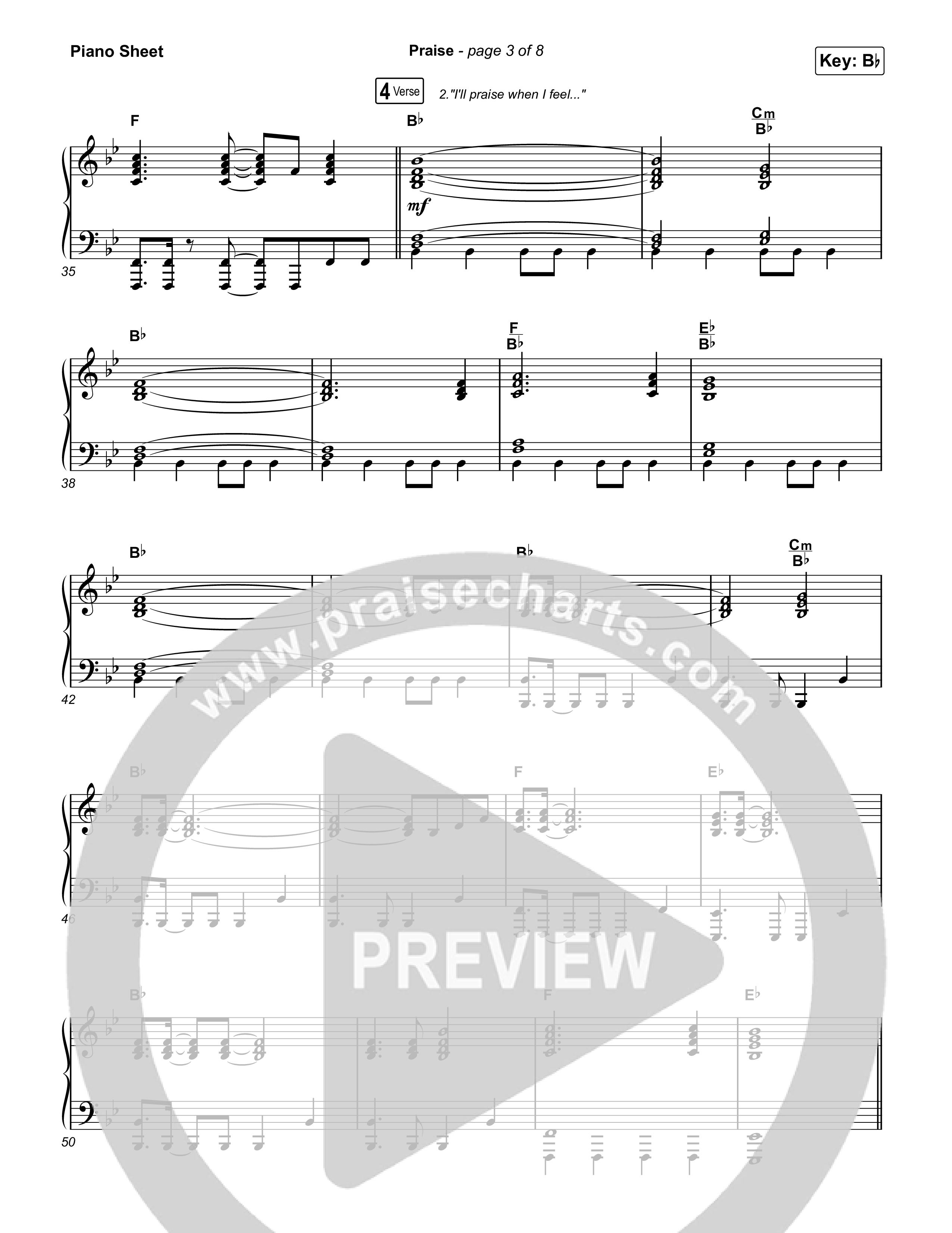 Praise (Choral Anthem SATB) Piano Sheet (Elevation Worship / Chris Brown / Brandon Lake / Chandler Moore / Arr. Mason Brown)