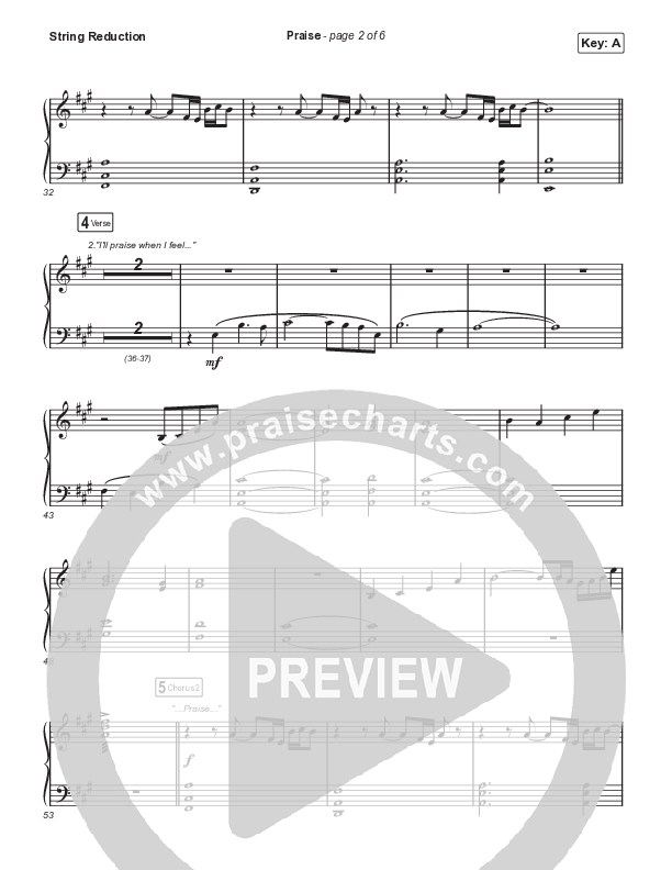 Praise (Choral Anthem SATB) String Reduction (Elevation Worship / Chris Brown / Brandon Lake / Chandler Moore / Arr. Mason Brown)