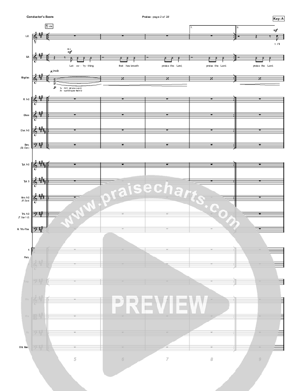 Praise (Unison/2-Part) Orchestration (Elevation Worship / Chris Brown / Brandon Lake / Chandler Moore / Arr. Mason Brown)