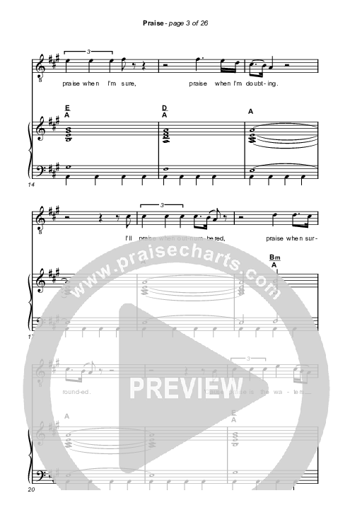 Praise (Sing It Now) Octavo (SATB & Pno) (Elevation Worship / Chris Brown / Brandon Lake / Chandler Moore / Arr. Mason Brown)