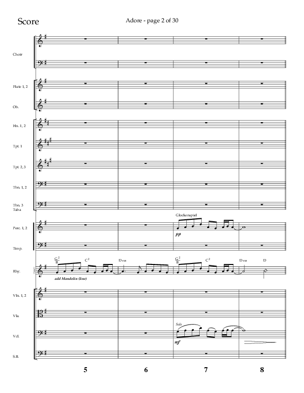 Adore (Choral Anthem SATB) Orchestration (Lifeway Choral / Arr. Craig Adams)