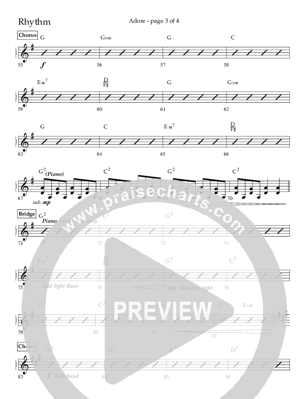 Adore (Choral Anthem SATB) Lead Melody & Rhythm (Lifeway Choral / Arr. Craig Adams)