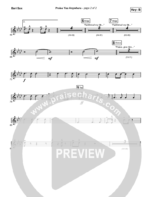 Praise You Anywhere Bari Sax (Brandon Lake)