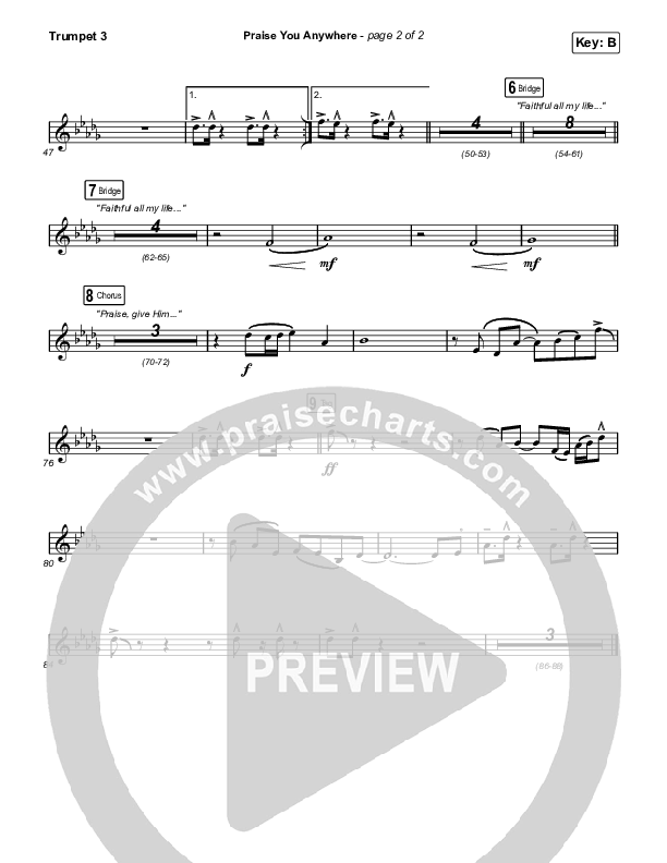 Praise You Anywhere Trumpet 3 (Brandon Lake)