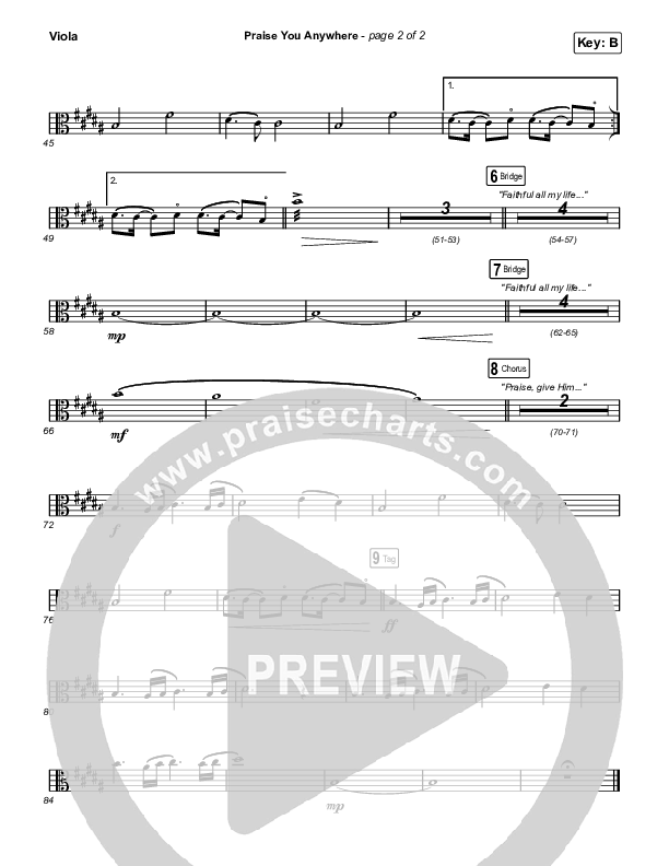 Praise You Anywhere Viola (Brandon Lake)