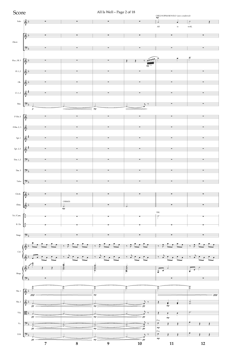 All Is Well (Choral Anthem SATB) Orchestration (Lifeway Choral / Arr. John Bolin)