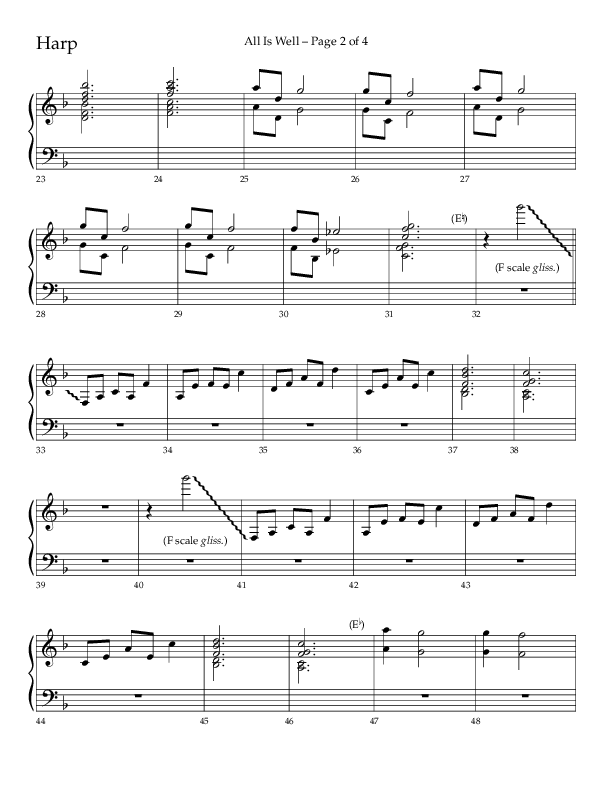 All Is Well (Choral Anthem SATB) Harp (Lifeway Choral / Arr. John Bolin)