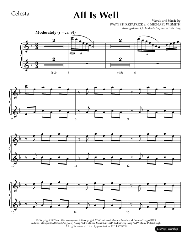 All Is Well (Choral Anthem SATB) Percussion (Lifeway Choral / Arr. John Bolin)