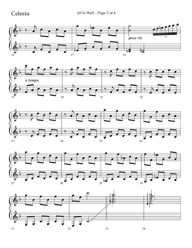 All Is Well (Choral Anthem SATB) Percussion (Lifeway Choral / Arr. John Bolin)