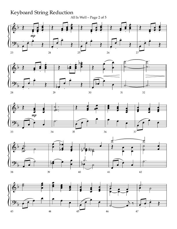 All Is Well (Choral Anthem SATB) String Reduction (Lifeway Choral / Arr. John Bolin)