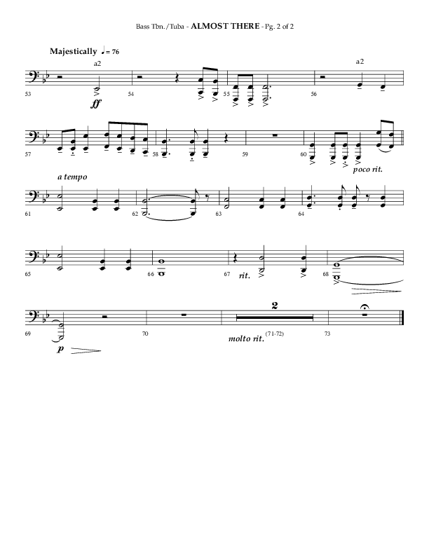 Almost There (Choral Anthem SATB) Orchestration (Arr. Phillip Keveren / Lifeway Choral)