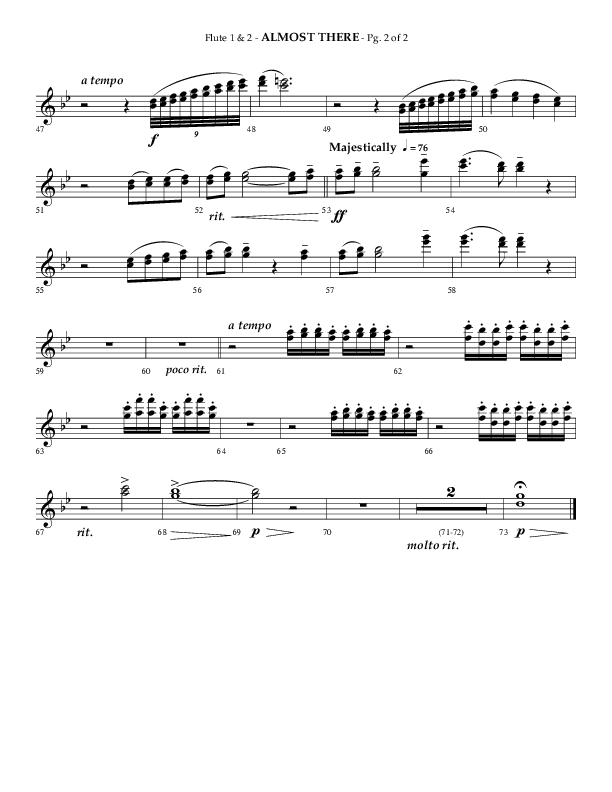 Almost There (Choral Anthem SATB) Flute 1/2 (Arr. Phillip Keveren / Lifeway Choral)