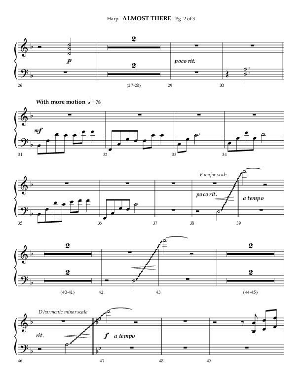 Almost There (Choral Anthem SATB) Harp (Arr. Phillip Keveren / Lifeway Choral)