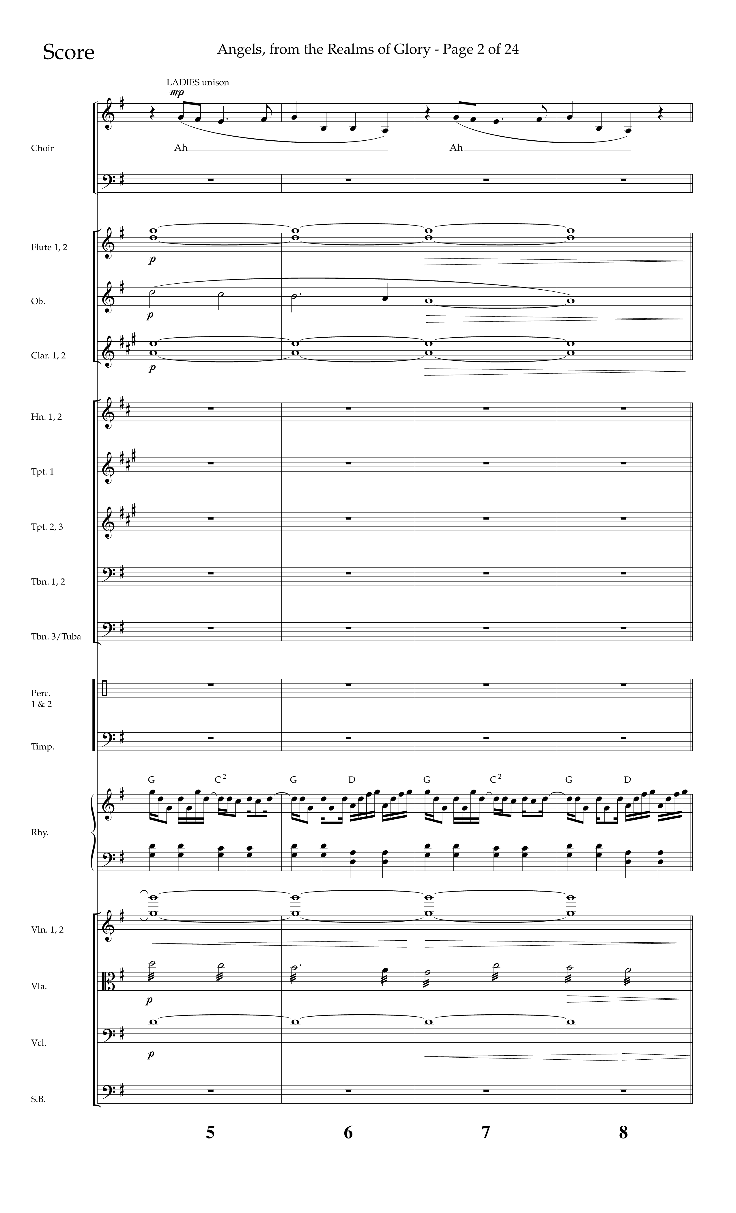 Angels From The Realms Of Glory (Choral Anthem SATB) Conductor's Score (Lifeway Choral)