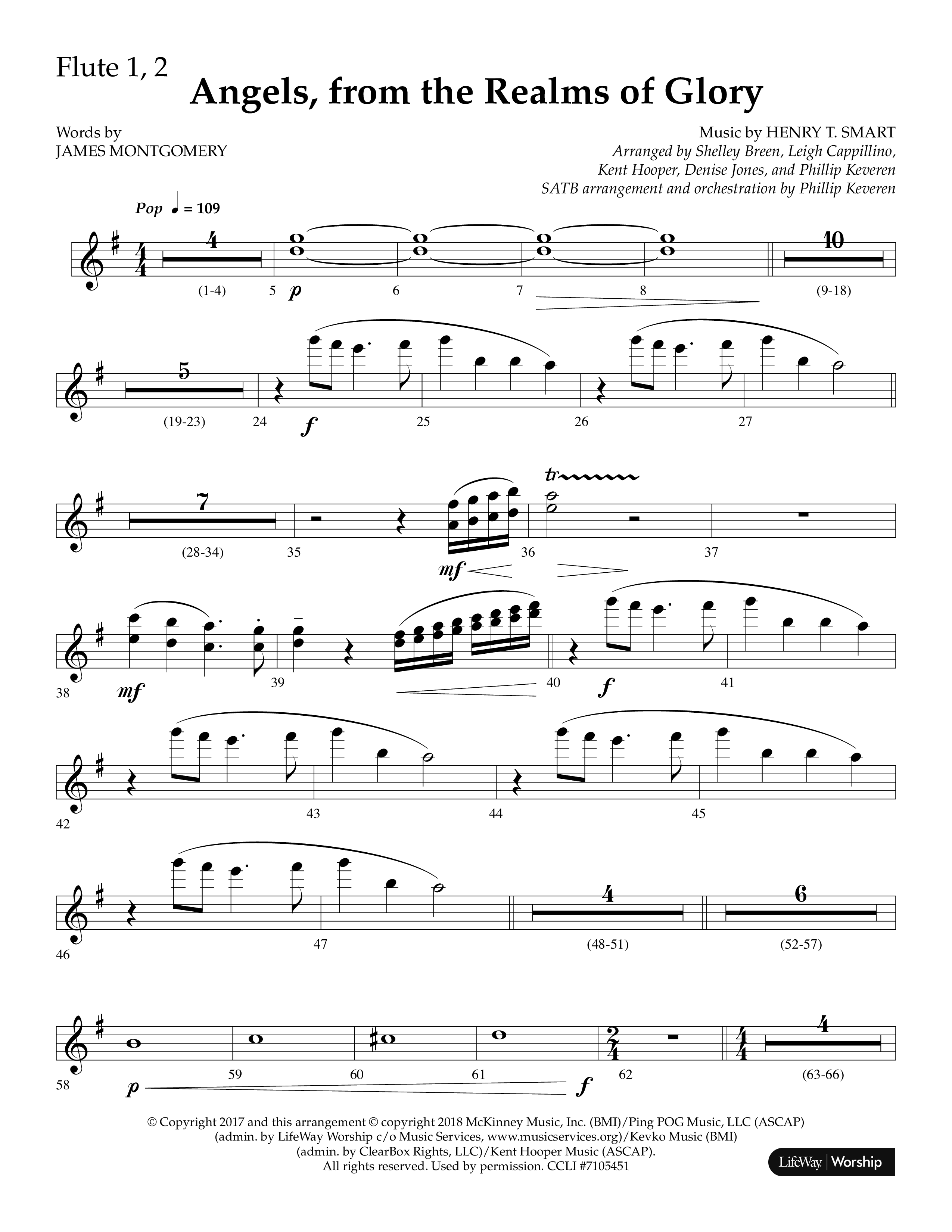 Angels From The Realms Of Glory (Choral Anthem SATB) Flute 1/2 (Lifeway Choral)