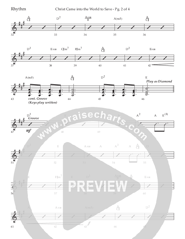 Christ Came Into The World To Save (Choral Anthem SATB) Lead Melody & Rhythm (Arr. Cliff Duren / Lifeway Choral)