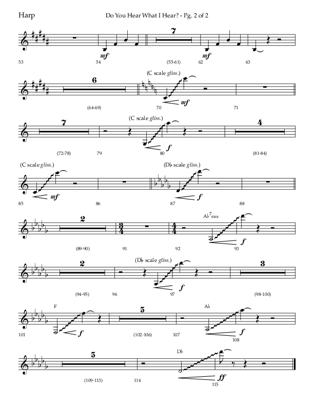 Do You Hear What I Hear (Choral Anthem SATB) Harp (Lifeway Choral / Arr. David Wise)