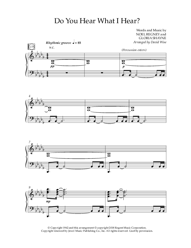 Do You Hear What I Hear (Choral Anthem SATB) Anthem (SATB/Piano) (Lifeway Choral / Arr. David Wise)