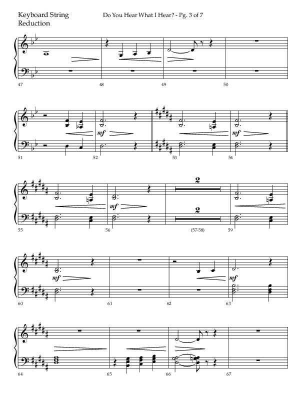 Do You Hear What I Hear (Choral Anthem SATB) String Reduction (Lifeway Choral / Arr. David Wise)