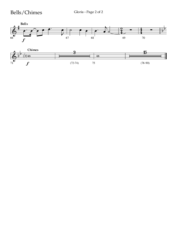 Gloria (Choral Anthem SATB) Bells (Arr. Phil Nitz / Lifeway Choral)