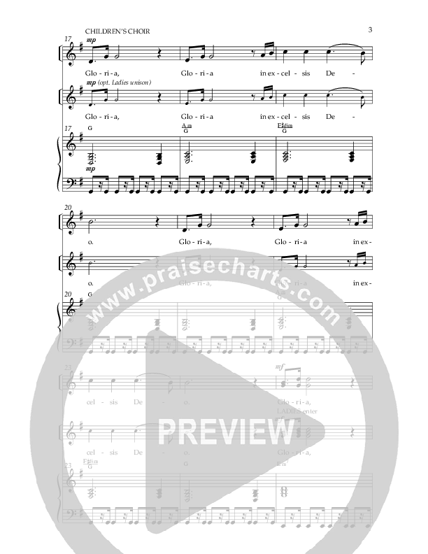 Gloria (Choral Anthem SATB) Anthem (SATB/Piano) (Arr. Phil Nitz / Lifeway Choral)